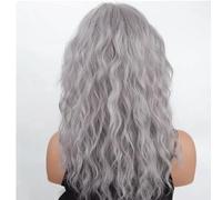 Adorno para el cabello para mujer Peluca ondulada de agua longitud media for mujeres con flequillo perezoso y cabello rizado, vida diaria personalizada Adornos para el cabello(E)