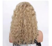Adorno para el cabello para mujer Peluca ondulada de agua longitud media for mujeres con flequillo perezoso y cabello rizado, vida diaria personalizada Adornos para el cabello(C)