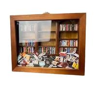 Adorno para estantería de estrés - Pequeña presentación de libros, juguete de escritorio inquieto, decoración de minibiblioteca, estantería interactiva con 200 libros pequeños | Pequeña estantería