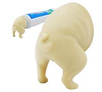 Adorno para pasta de dientes para caca de perro, exprimidor de pasta de dientes funcional para dueños de mascotas | Tapa de silicona con diseño de divertido adorno para pasta de dientes para animales,