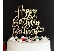 Adorno Para Tarta De Baby Shower Personalizado Mirror Gold - Adornos Acrílico Personalizado Para Tartas De Cumpleaños Para Revelar El Sexo Del Bebé Y Decorar Fiestas De Anuncio Del Embarazo