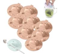 Adorno Para Taza De Bolsita De Té, Soporte De Silicona Con DiseñO De Gato Y Tapa Para Bolsitas De Té, Reutilizable, Ligero, De 10 Cm, Apto Para Lavavajillas, Para Café Y Leche.(Orange,39 EU)