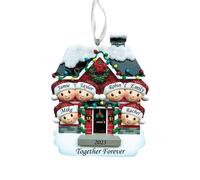Adorno personalizado 2023 Casa de la Familia de 6 Adorno para rbol de Navidad Decoraci n artesanal personalizada Adorno familiar - Personalizaci