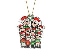 Adorno Personalizado con Fecha 2025 Familia de 3-10 Navidad Juntos, Adorno Navideño de Madera Personalizado con Nombres, Cálido Regalo de Nochebuena