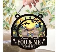 Adorno personalizado de You & Me We Got This para parejas, atrapasueños de ventana de metal, regalos personalizados para el día de San Valentín, boda, aniversario, Navidad, cumpleaños