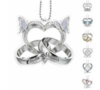 Adorno personalizado para parejas con texto en inglés "God Blessed The Broken Road That Led Me Straight To You" para marido y esposa, adornos acrílicos personalizados para colgar en el coche para un