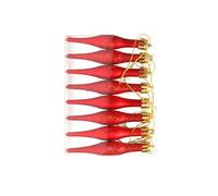 Adorno rojo. Estas gotas de 9 cm son duraderas y son ideales para las vacaciones de Navidad, tu árbol de Navidad y decoración de temporada. Material inastillable hecho de adorno rojo