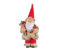 Adorno tradicional de Papá Noel con gesto de abrazo, construcción de plástico y tela para árbol de vacaciones y decoración de interiores (rojo 3)