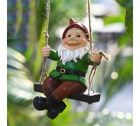 Adorno único de gnomo de jardín que trae alegría a tus espacios al aire libre con esta decoración de resina