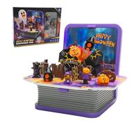 Adornos 3D para libros de Halloween, sujetalibros de escena espeluznante, decoración de fantasma y calavera para libros, ideas de regalo para fiestas de Halloween
