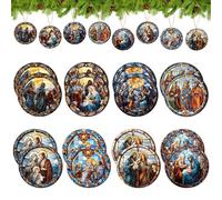 Adornos Arbol de Navidad, Colgantes Nacimiento Portal Pesebre, Aadornos Navideños Arbol, Adorno de Ángel para Árbol de Navidad, para Árboles de Navidad y Decoraciones de Automóviles (D)