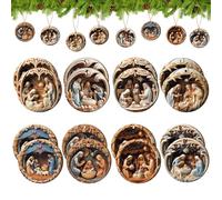 Adornos Arbol de Navidad, Colgantes Nacimiento Portal Pesebre, Aadornos Navideños Arbol, Adorno de Ángel para Árbol de Navidad, para Árboles de Navidad y Decoraciones de Automóviles (C)