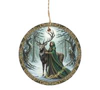 Adornos celtas de Navidad - Decoración navideña de acrílico 2D - Adorno de invierno colgante | para puerta delantera, oficina, escalera, ventana, chimenea, pared, sala de estar, estudio, dormitorio