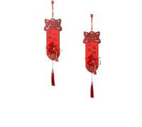 Adornos Chinos para el Festival de Primavera, Year of The Snake 2025 Spring Festival Door Stickers and Felt Wooden Pendants Multicolor(Color3)