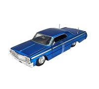 Adornos Clásicos De Aleación para Chevrolet Impala 1964 Escala 1:24 con Escena Azul Miniatura De Colección
