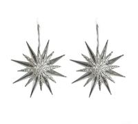 Adornos colgantes acrílicos navideños con diseños de estrellas, árboles y ángeles para árbol de Navidad y decoración del hogar (A)