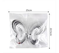 Adornos colgantes con forma de mariposa y carillón de viento giratorio E