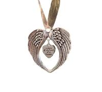 Adornos colgantes conmemorativos de Navidad, alas de ángel, alas de ángel en memoria, adornos colgantes únicos de Navidad en memoria de alas de ángel queridas, joyería 353