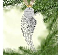 Adornos colgantes conmemorativos de Navidad, alas de ángel, con texto en inglés "I Have a Angel Watching Over Me I Call Him My Brother in Memory of Loved One Christmas Tree" colgante colgante de