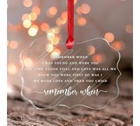 Adornos colgantes de acrílico manchado con texto en inglés "Remember When I Was Young And Were You And Time" con cita motivacional inspiradora, refranes inspiradores para colgar en la ventana