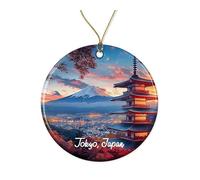 Adornos Colgantes De Cerámica Crepúsculo En Tokio Adorno De Cerámica Decoraciones Adornos Navideños Estético Dornos Navideños para Regalo Fiestas Vacaciones