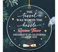 Adornos Colgantes De Cerámica La Borla Valió La Pena La Molestia Navidad De Cerámicas Personalizado Dornos Navideños para Decoraciones Fiestas Regalo 7.3 CM