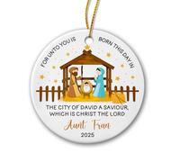 Adornos Colgantes De Cerámica Porque A Vosotros Os Ha Nacido Hoy En Navidad De Cerámicas Decoraciones Adornos Navideños Estético Decoración Navideña para Niños Vacaciones Regalo