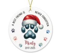 Adornos Colgantes De Cerámica Un Mejor Amigo Nunca Se Olvida Adorno De Cerámica Ideal Adornos Navideños Estético Dornos Navideños para Fiestas Niños Regalo 7.3Cm