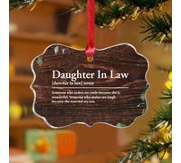 Adornos colgantes de definición de sustantivo para nuera, divertidos y minimalistas, diccionario de mariposa, recuerdo, discos acrílicos transparentes, citas divertidas y refranes, bola de Navidad