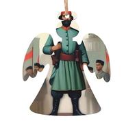 Adornos Colgantes de Madera con Forma de ángel, símbolo del Coraje del mártir (6 Unidades), Ideales para decoración navideña. Colgantes Vintage con Forma de muñeco de Nieve y Campana.