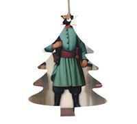 Adornos Colgantes de Madera con Forma de árbol de Navidad, símbolo del Coraje del mártir (2 Unidades), Ideales para decoración navideña. Colgantes Vintage con Forma de muñeco de Nieve y Campana.