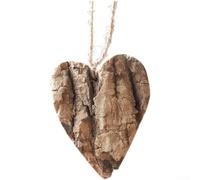 Adornos colgantes de madera con forma de corazón, estrella, mariposa, adecuados para decoraciones de árbol de Navidad y fondos festivos que muestran textura de madera natural (H)