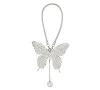 Adornos colgantes de mariposa para coche, con diamantes de imitación, colgante de mariposa para espejo retrovisor de coche