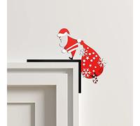 Adornos colgantes de Navidad, 1 pieza de Papá Noel, decoración de esquina de puerta de Navidad, costuras para el hogar, divertidos en mi puerta, película en la esquina de mi casa (B, talla única)