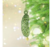 Adornos colgantes de pepino verde pepinillo tradicional alemán Find The Pickle, adorno de árbol de Navidad, recuerdo de Gurken Blown Food Supermercado, bola de Navidad de acrílico para festividades