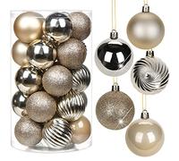 Adornos colgantes para Navidad de 6 cm, 25 piezas de bolas de Navidad frágiles, ornamentos para árbol de Navidad, decoración para árbol de Navidad, bolas para árbol de Navidad, decoración navideña