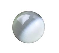 Adornos coloridos de bolas de piedra de ojo de gato - Bolas de cristal Feng Shui for decoración del hogar(Blanco,5cm)