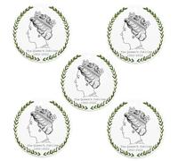 Adornos conmemorativos para árbol de Navidad de la Reina Isabel II, Juego de 5 Piezas, decoración Colgante acrílica para su majestad 1926-2022, Bandera de Reino, Recuerdos de Fiesta de Navidad