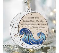 Adornos conmemorativos personalizados para la pérdida de un ser querido, adorno de recuerdo amoroso, regalos de condolencias por pérdida de abuela, abuelo, papá, mamá, recuerdo conmemorativo de