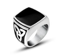 Adornos de anillo, Anillo gótico azul rojo negro cristal diablo dragón garra anillo tendencia de los hombres exquisito casual calle fresco jinete anillo joyería