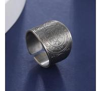 Adornos de anillo, anillo punk, anillos de hexagrama para hombres, joyería con símbolo de dados