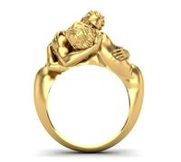 Adornos de anillo, dijes para mujer, moda de Color dorado, anillos geométricos de Adán y Eva para mujer, joyería de compromiso de boda