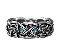Adornos de Anillo, Vikingo, Mitología Nórdica, Lobo Gigante, Anillo para Hombres, Tótem de Defensa, Lobo, Moda, Hip Hop, Rock, Anillo de Dedo Unisex, Regalo Punk
