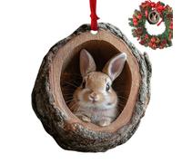 Adornos de animales acrílicos de Navidad, adornos de animales de Navidad | Lindos animales adornos acrílicos 2D para el árbol de Navidad - Adornos vivos de la vida silvestre, búho, ardilla, erizo