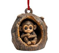 Adornos de Animales para árbol de Navidad, Bonito Colgante de letreros de Navidad, Colgante de Bolsa, acrílico 2D, Adorno de Coche Koala, Mono, Gato, decoración del hogar, Decoraciones de Navidad