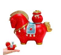 Adornos de Año Nuevo Chino del Año del Caballo 2026, estatua de caballo de resina, bonito regalo de bendición del zodiaco y recuerdo de festival de primavera para el hogar, oficina, tienda o