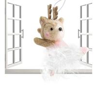 Adornos de árbol de Navidad para animales, colgantes de árbol de Navidad, ornamento animal, 7.09 x 3.15 x 3.15 pulgadas Festive Craft Decor, Cute Hanging Decorations for Holiday Farmhouse Garden Home