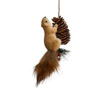 Adornos de Ardilla para árbol de Navidad - Colgante de estatuilla de Animal para decoración navideña | Adorno Decorativo para árboles de Navidad, hogares, cumpleaños, Celebraciones.