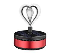 Adornos de aromaterapia para coche, ambientador automático en forma de corazón, rotación de energía solar, perfume de natural de 360 grados para interior de automóvil, accesorios de decoración