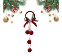 Adornos de bolas de Navidad - 30,75 cm decoración brillante destrozada para magia navideña, elegancia estacional con función colgante, adorno clásico para tienda en casa, fiesta, festival, rojo verde
